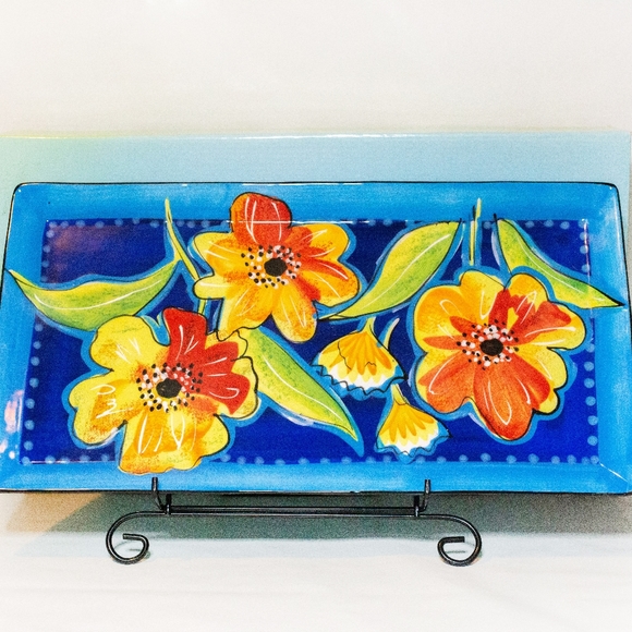 Grasslands Road Dining Grasslands Road Petals Hand Painted Serving